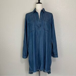 Billabong 100% Lyocell Chambray Long Sleeves Shirt Dress